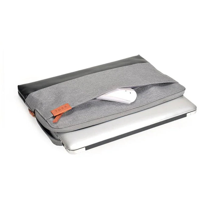 Evol Uluru 13.3"-14.1" Herringbone/Poly & Coated Canvas Laptop Sleeve Light Grey - LX2001 - Homewares, Outdoor, Phone Accessories, Cases, Speakers, Headphones + More -