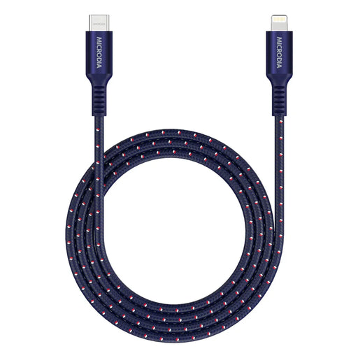 Microdia Execable Tweed Pd60W 1.3M Usb-C To Lightning Cable - Navy - LX2001 - Homewares, Outdoor, Phone Accessories, Cases, Speakers, Headphones + More -