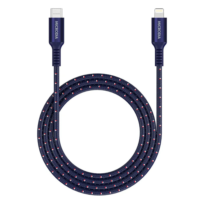 Microdia Execable Tweed Pd60W 1.3M Usb-C To Lightning Cable - Navy - LX2001 - Homewares, Outdoor, Phone Accessories, Cases, Speakers, Headphones + More -
