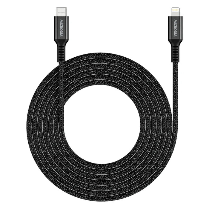 Microdia Execable Tweed Pd60W 2.6M Usb-C To Lightning Cable - Charcoal - LX2001 - Homewares, Outdoor, Phone Accessories, Cases, Speakers, Headphones + More -
