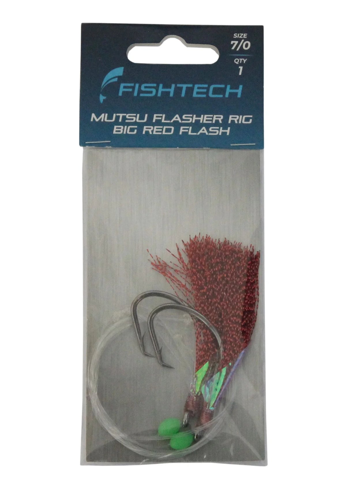 Fishtech 7/0 Mutsu Economy Flasher Rig - Red n Ready — LX2001 ...