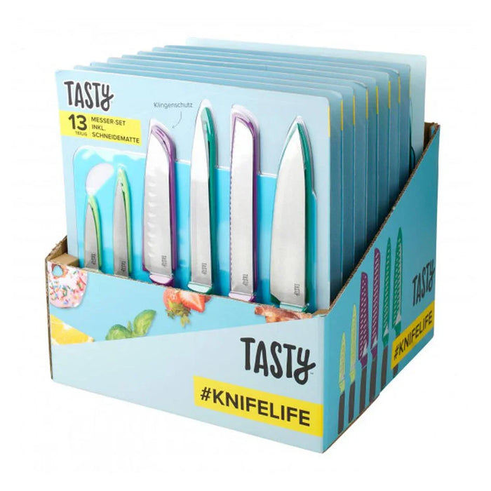 Tasty 13 Piece Knife Set with Cutting Mat - LX2001 - Homewares, Outdoor, Phone Accessories, Cases, Speakers, Headphones + More -