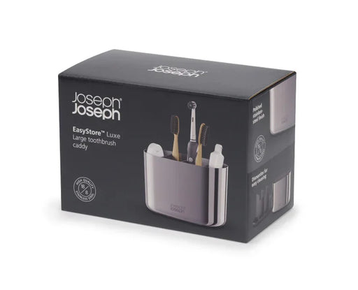 Joseph Joseph EasyStore Luxe Large Toothbrush Caddy - Stainless Steel - LX2001 - Homewares, Outdoor, Phone Accessories, Cases, Speakers, Headphones + More -