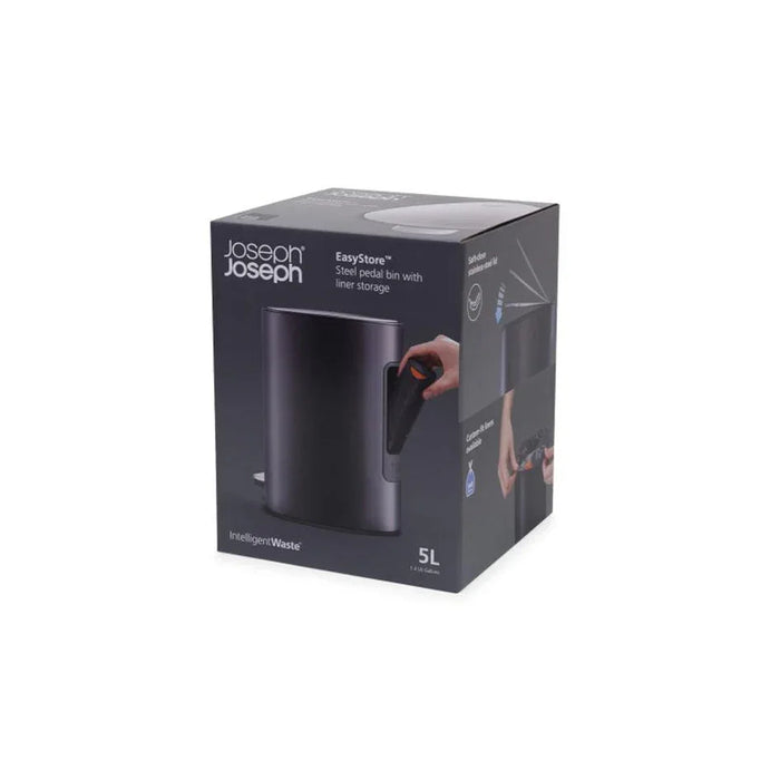 Joseph Joseph 5L PEDAL BIN MATT BLACK - LX2001 - Homewares, Outdoor, Phone Accessories, Cases, Speakers, Headphones + More -