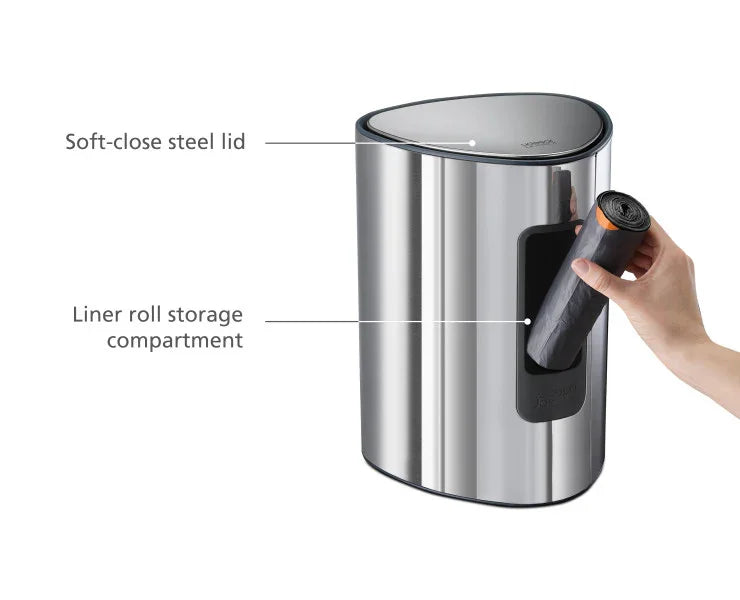 Joseph Joseph Luxe 5L Pedal Bin Stainless Steel - LX2001 - Homewares, Outdoor, Phone Accessories, Cases, Speakers, Headphones + More -