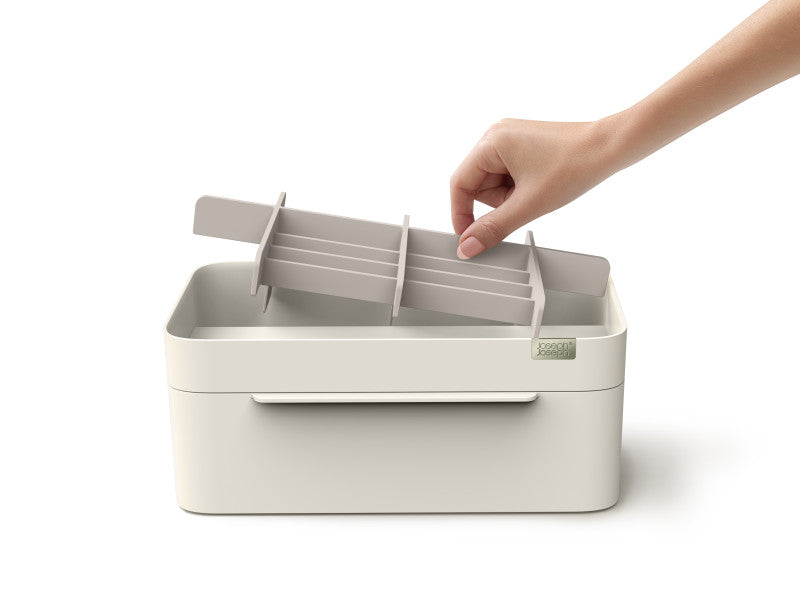 Joseph Joseph Viva Large Cosmetic Organiser with Removable Mirror - Shell