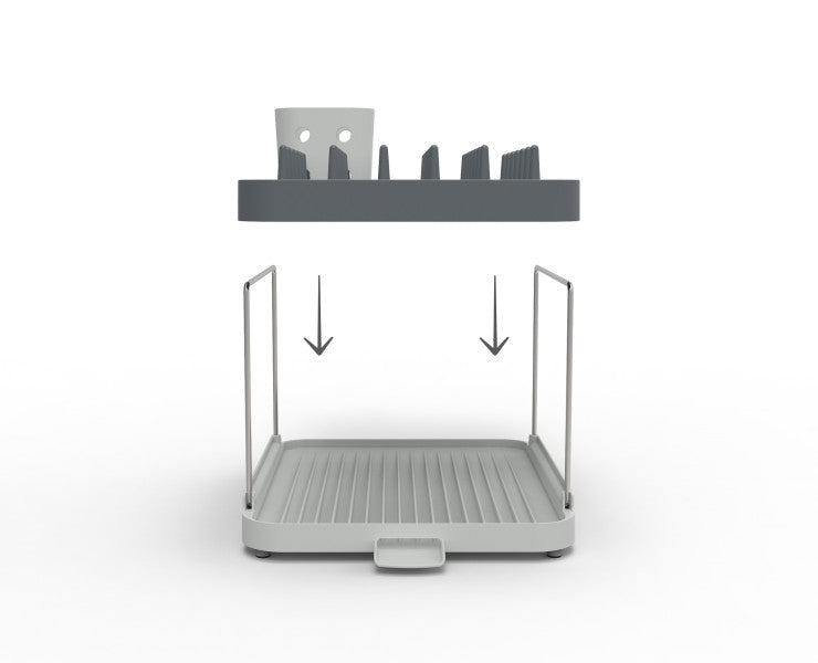 Joseph Joseph Duo 2-tier Dish Rack - Grey