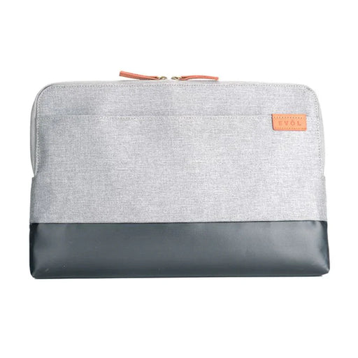 Evol Uluru 13.3"-14.1" Herringbone/Poly & Coated Canvas Laptop Sleeve Light Grey - LX2001 - Homewares, Outdoor, Phone Accessories, Cases, Speakers, Headphones + More -