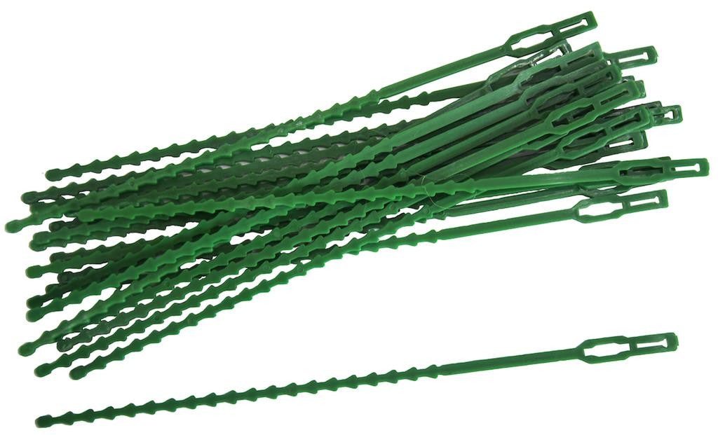Large Adjustable Plant Ties 23cm - Green