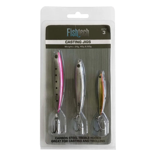 Fishtech Casting Jigs 20g 40g 60g 3 Pack - LX2001 - Homewares, Outdoor, Phone Accessories, Cases, Speakers, Headphones + More -