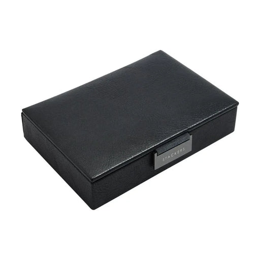 Stackers Mini 12 Section Cufflink Box Lidded Black - LX2001 - Homewares, Outdoor, Phone Accessories, Cases, Speakers, Headphones + More -