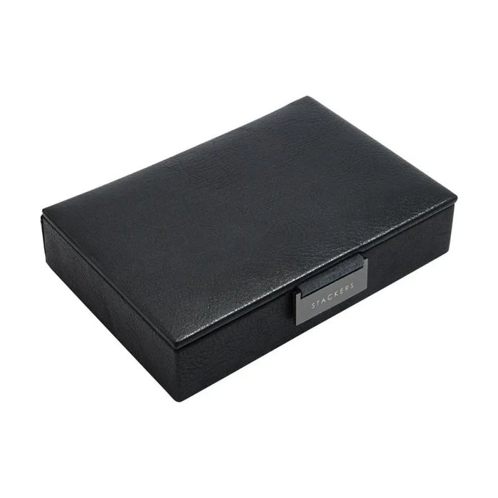 Stackers Mini 12 Section Cufflink Box Lidded Black - LX2001 - Homewares, Outdoor, Phone Accessories, Cases, Speakers, Headphones + More -