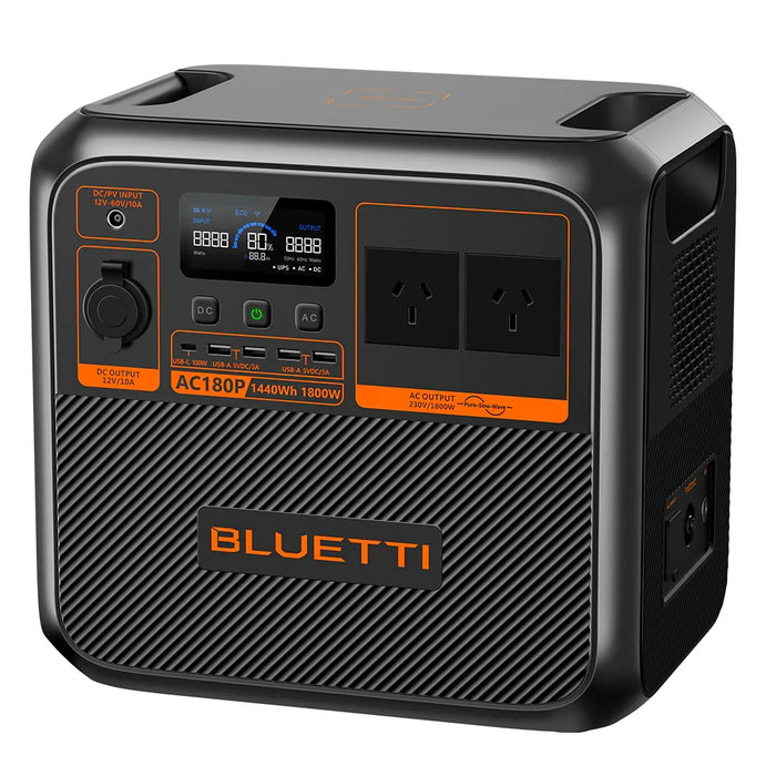 Bluetti Ac180P Home &amp; Portable Power Station | 1800W (2700W Surge) 1440Wh