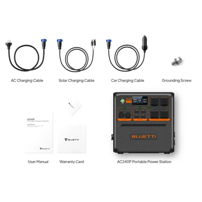 Bluetti Ac240P Portable Waterproof Power Station - LX2001 - Homewares, Outdoor, Phone Accessories, Cases, Speakers, Headphones + More -