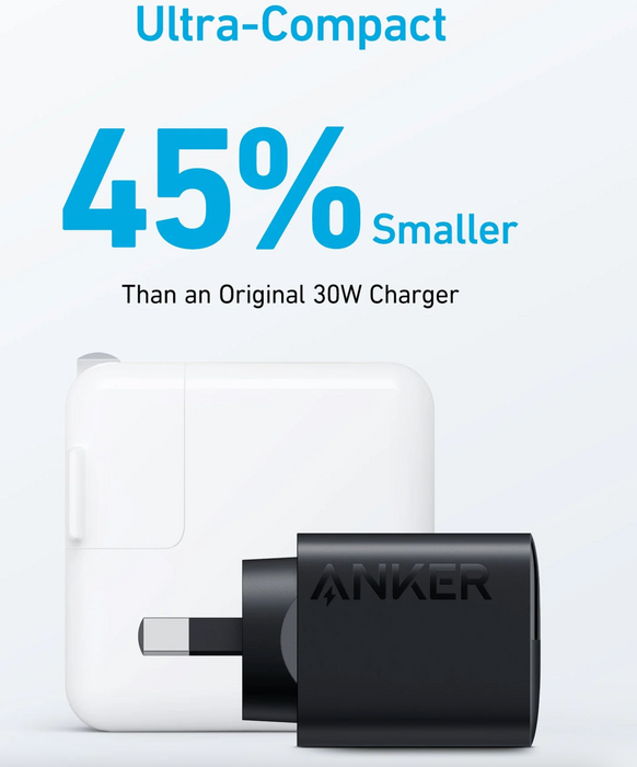 Anker 323 AC Wall Charger 33W Black USB-C + USB Ports