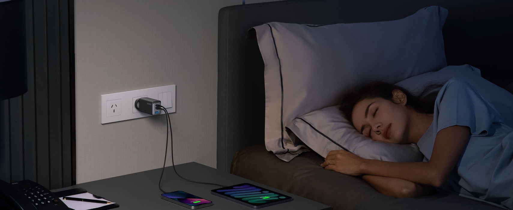 Anker 65W Prime GaN AC Charger USB-C to USB-C Cable Black 2 x USB-C 1 x USB