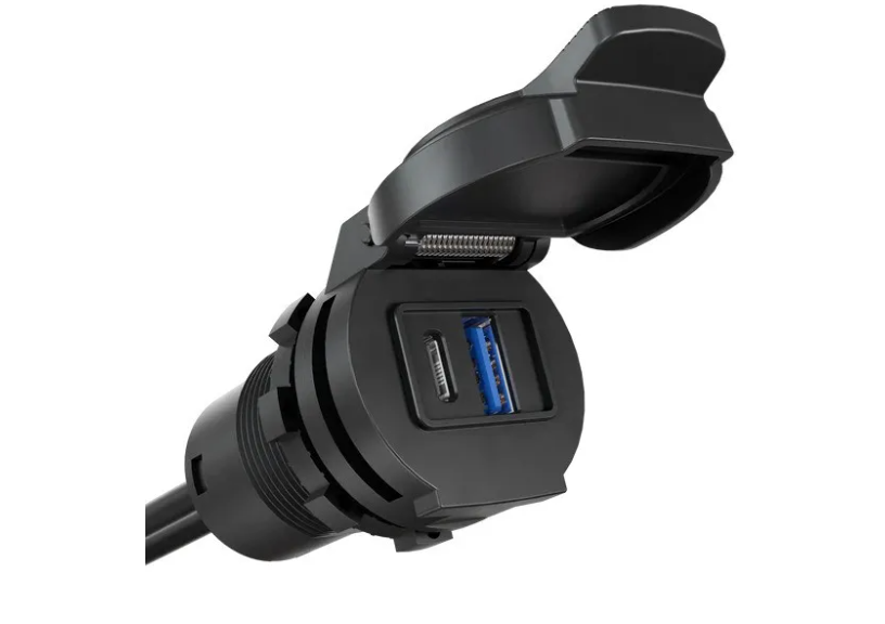 Aqua Amp USB Data Port Relocator w/ Power Injection 30W PD