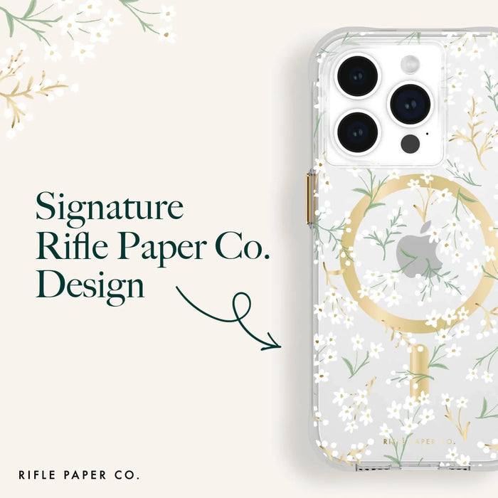 Casemate iPhone 15 Pro Rifle Paper Co. Petite Fleurs MagSafe - LX2001 - Homewares, Outdoor, Phone Accessories, Cases, Speakers, Headphones + More -