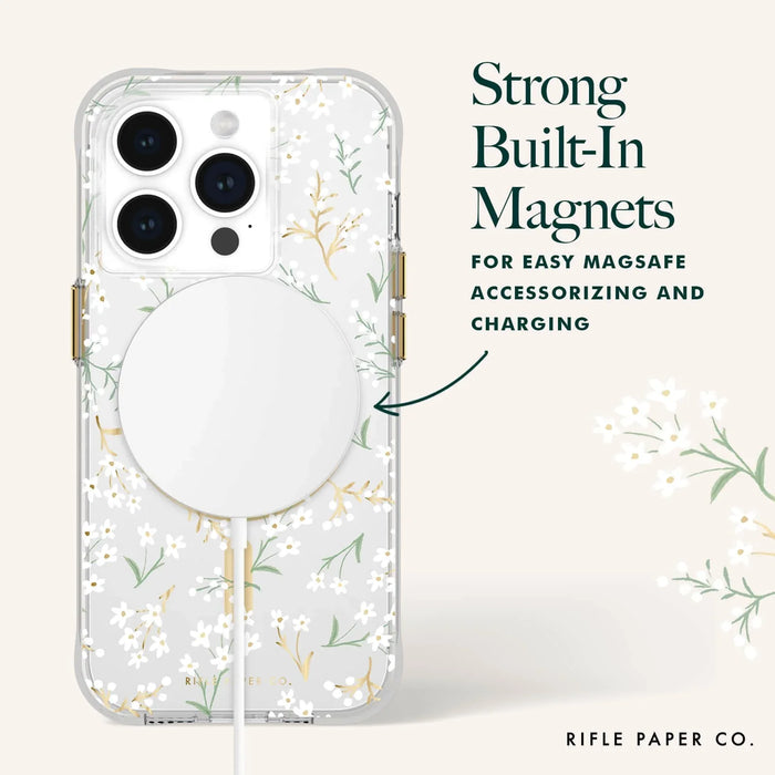 Casemate iPhone 15 Pro Rifle Paper Co. Petite Fleurs MagSafe - LX2001 - Homewares, Outdoor, Phone Accessories, Cases, Speakers, Headphones + More -