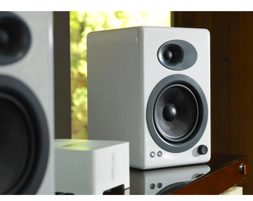 Audioengine 5+ Classic Powered Bookshelf Speakers - Hi-Gloss White - LX2001 - Homewares, Outdoor, Phone Accessories, Cases, Speakers, Headphones + More -