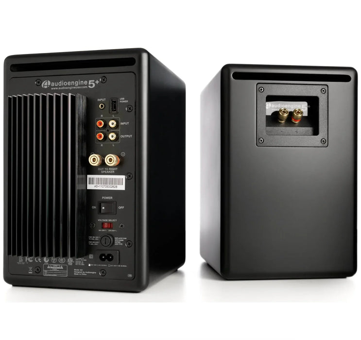 Audioengine 5+ Classic Powered Bookshelf Speakers - Satin Black - LX2001 - Homewares, Outdoor, Phone Accessories, Cases, Speakers, Headphones + More -