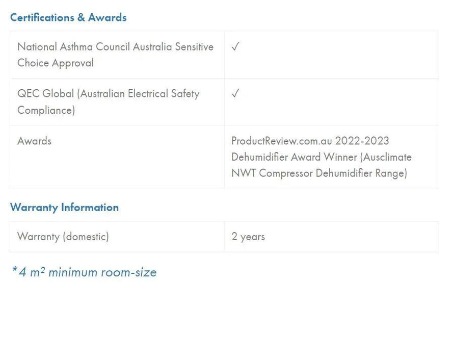 Ausclimate Compact 12L Dehumidifier WDH-610HE - LX2001 - Homewares, Outdoor, Phone Accessories, Cases, Speakers, Headphones + More -