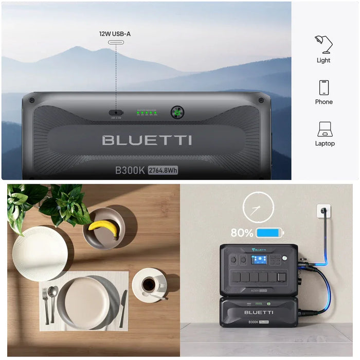 Bluetti B300K Expansion Battery & Usb/12Vdc Power Station | 2765Wh - LX2001 - Homewares, Outdoor, Phone Accessories, Cases, Speakers, Headphones + More -