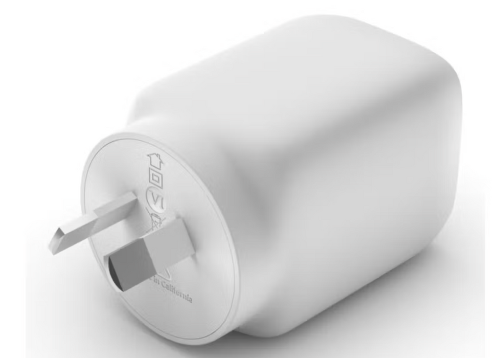 Belkin BoostCharge Pro 65W 2 Port USB-C GaN Wall Charger with PPS - White
