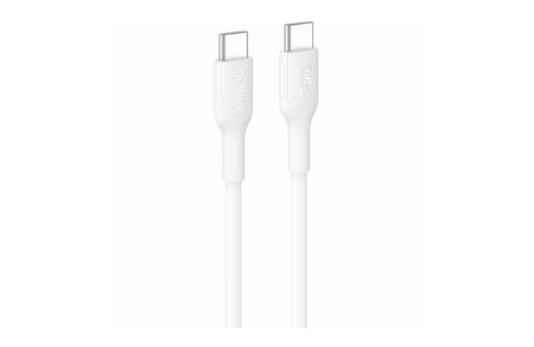Belkin BoostCharge USB-C to USB-C Cable 60W, 3.3ft/1m, White - 1 m USB-C Data Transfer Cable