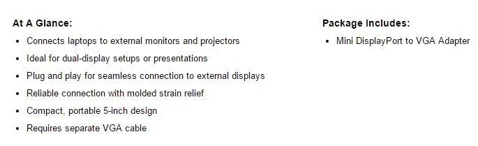 Belkin Mini Displayport to VGA Adapter F2CD028BT - LX2001 - Homewares, Outdoor, Phone Accessories, Cases, Speakers, Headphones + More -