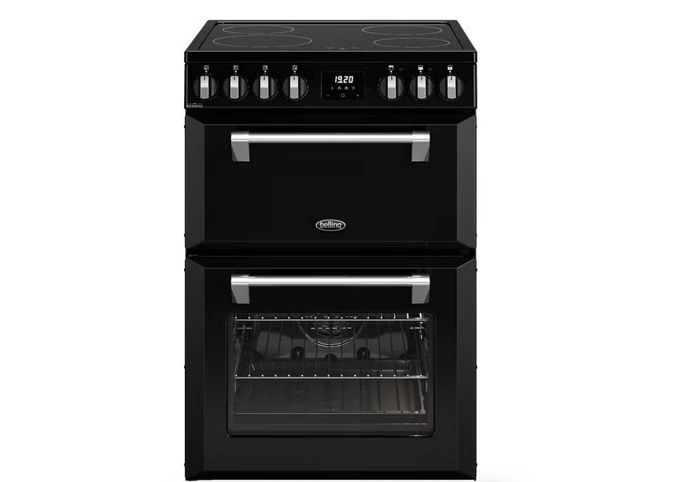 Belling 60cm Freestanding Oven with 4 Zone Induction Cooktop - Black BMR60DOINDB