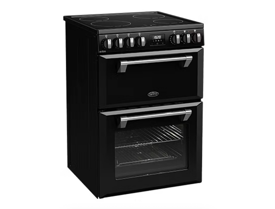 Belling 60cm Freestanding Oven with 4 Zone Induction Cooktop - Black BMR60DOINDB