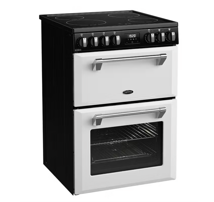 Belling 60cm Freestanding Oven with 4 Zone Induction Cooktop - White BMR60DOIND