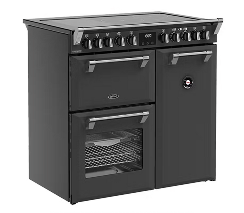 Belling 90cm Freestanding Oven with 5 Zone Induction Cooktop - Grey BRDX90INDAN