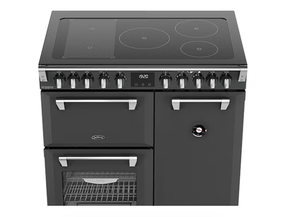 Belling 90cm Freestanding Oven with 5 Zone Induction Cooktop - Grey BRDX90INDAN