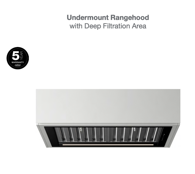 Belling 90cm Undermount Rangehood with Deep Filtration Area BU90DB
