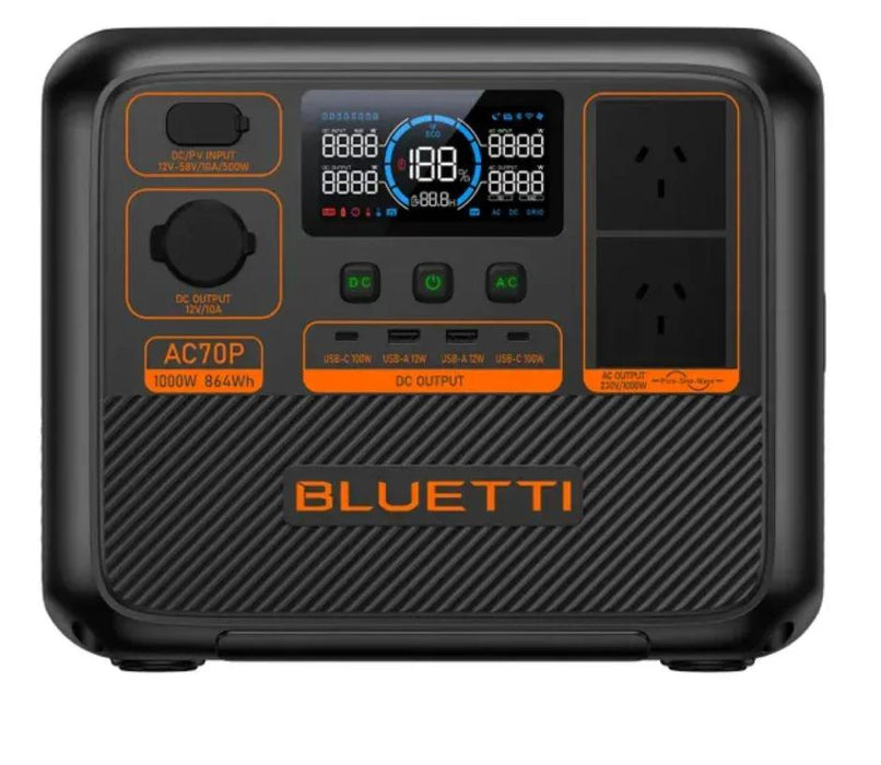 Bluetti Ac70P Portable Power Station Battery Powerbank 1000W 864Wh - LX2001 - Homewares, Outdoor, Phone Accessories, Cases, Speakers, Headphones + More -