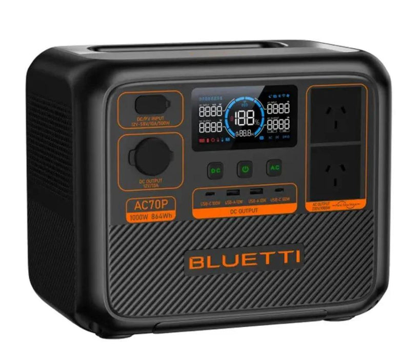 Bluetti Ac70P Portable Power Station Battery Powerbank 1000W 864Wh - LX2001 - Homewares, Outdoor, Phone Accessories, Cases, Speakers, Headphones + More -