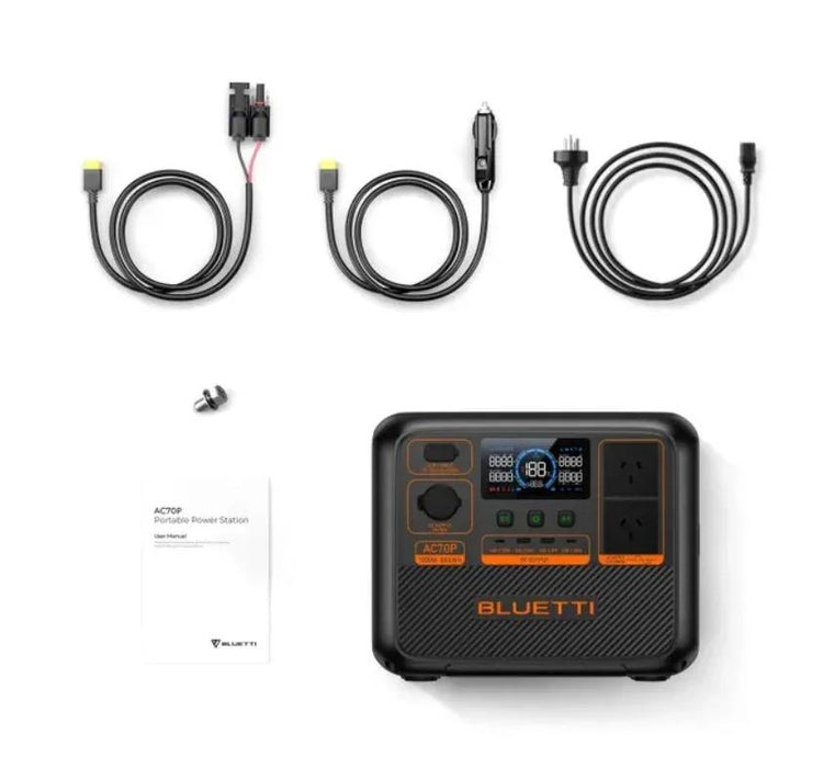 Bluetti Ac70P Portable Power Station Battery Powerbank 1000W 864Wh - LX2001 - Homewares, Outdoor, Phone Accessories, Cases, Speakers, Headphones + More -