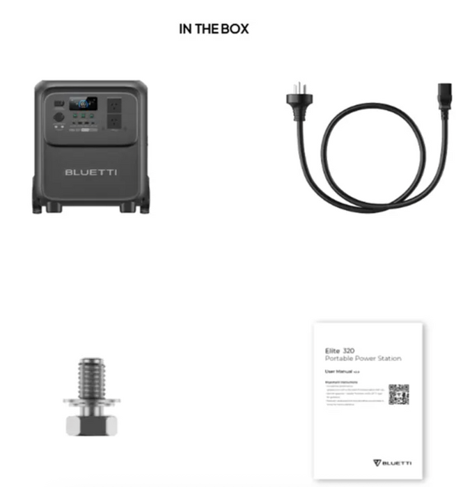 Bluetti Elite320 Portable Power Station 1800W 3200Wh