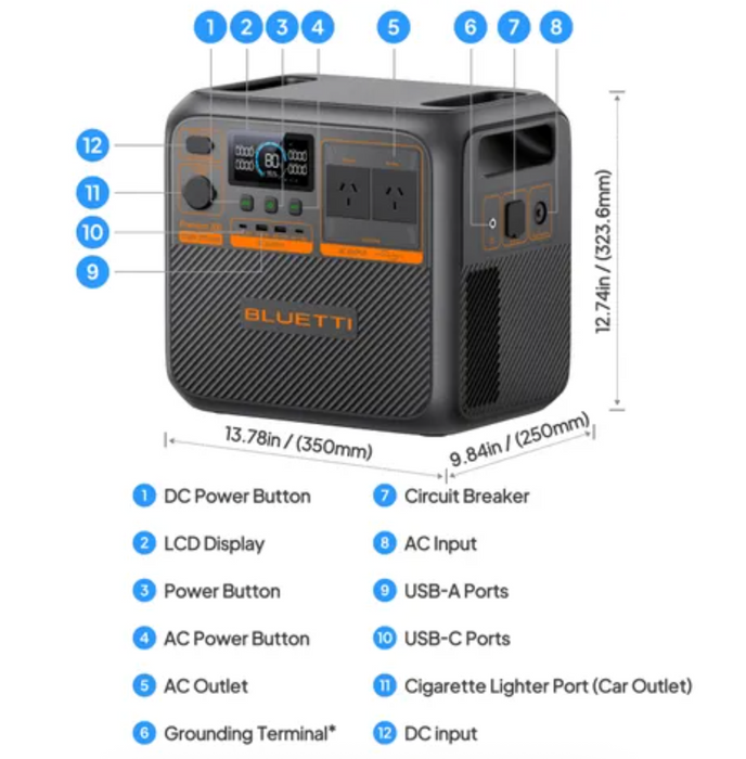 Bluetti Premium 200 V2 Power Station | 2700W 2073.6Wh