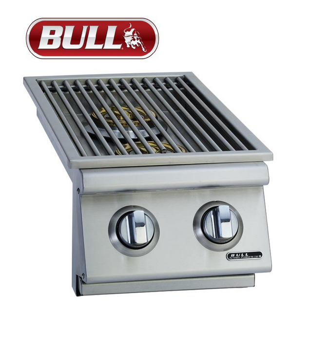 Bull Side Burner 22,000 BTU's Double LP Slide-In design
