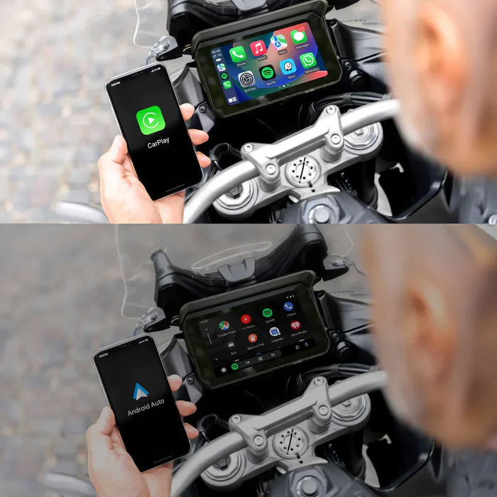 Ottocast Wireless Carplay & Android Auto 5" Screen + Cameras For Motorcycles Ipx - LX2001 - Homewares, Outdoor, Phone Accessories, Cases, Speakers, Headphones + More -
