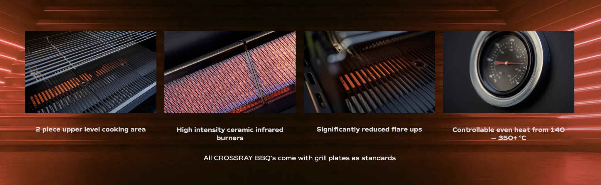 CROSSRAY XPlor Gas 4 Burner BBQ with Trolley Stainless Steel TCX4PL - LX2001 - Homewares, Outdoor, Phone Accessories, Cases, Speakers, Headphones + More -