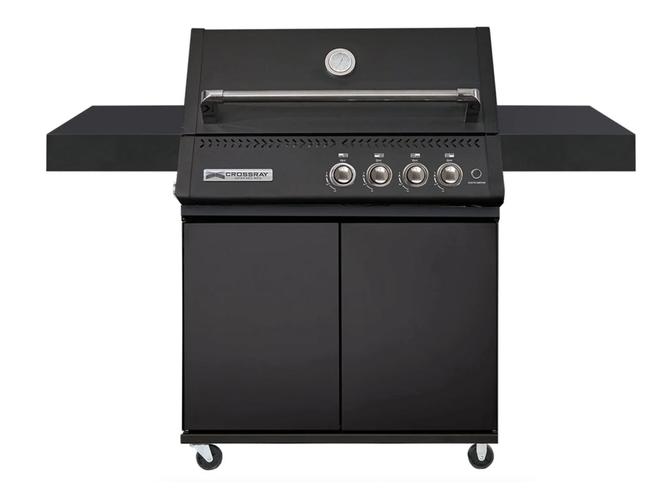 CROSSRAY XPlor Gas 4 Burner BBQ with Trolley Stainless Steel Black TCX4PL-B - LX2001 - Homewares, Outdoor, Phone Accessories, Cases, Speakers, Headphones + More -