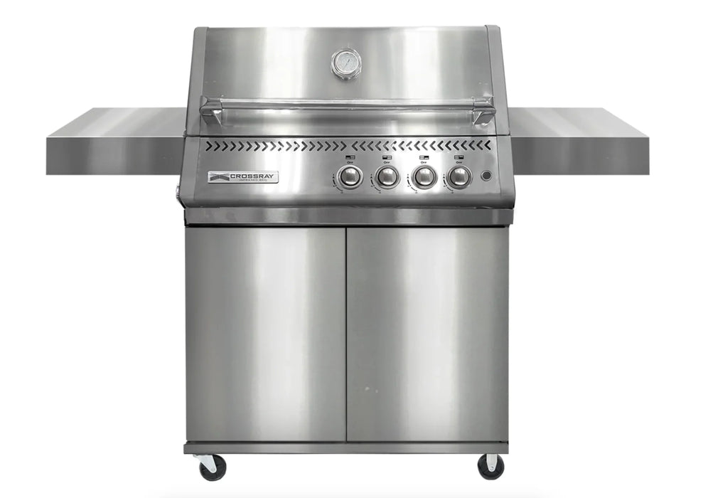 CROSSRAY XPlor Gas 4 Burner BBQ with Trolley Stainless Steel TCX4PL - LX2001 - Homewares, Outdoor, Phone Accessories, Cases, Speakers, Headphones + More -