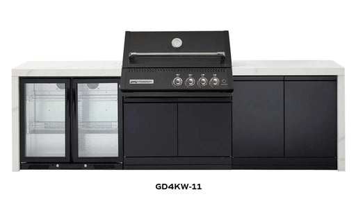 CROSSRAY XPlor Outdoor Black BBQ Kitchen White Bench Double Fridge - LX2001 - Homewares, Outdoor, Phone Accessories, Cases, Speakers, Headphones + More -