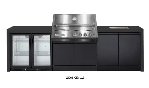 CROSSRAY XPlor Outdoor Stainless Steel BBQ Kitchen Black Bench Dble Fridge Sink - LX2001 - Homewares, Outdoor, Phone Accessories, Cases, Speakers, Headphones + More -