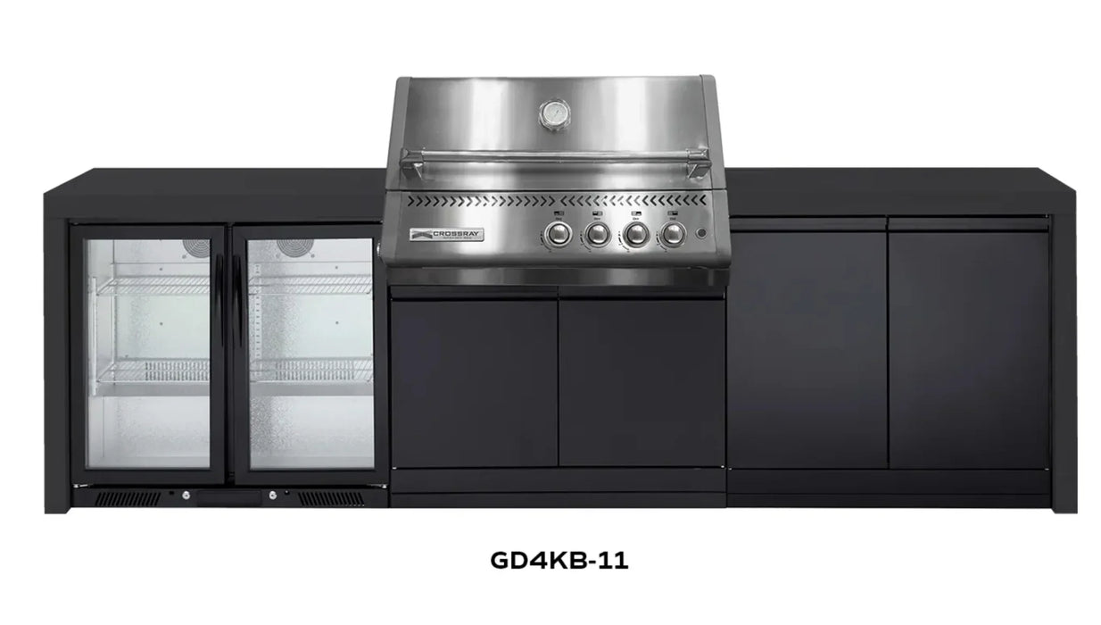 CROSSRAY XPlor Outdoor Stainless Steel BBQ Kitchen Black Benchtop Double Fridge - LX2001 - Homewares, Outdoor, Phone Accessories, Cases, Speakers, Headphones + More -