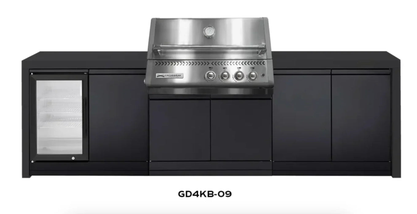 CROSSRAY XPlor Outdoor Stainless Steel BBQ Kitchen Black Benchtop w/ Fridge - LX2001 - Homewares, Outdoor, Phone Accessories, Cases, Speakers, Headphones + More -